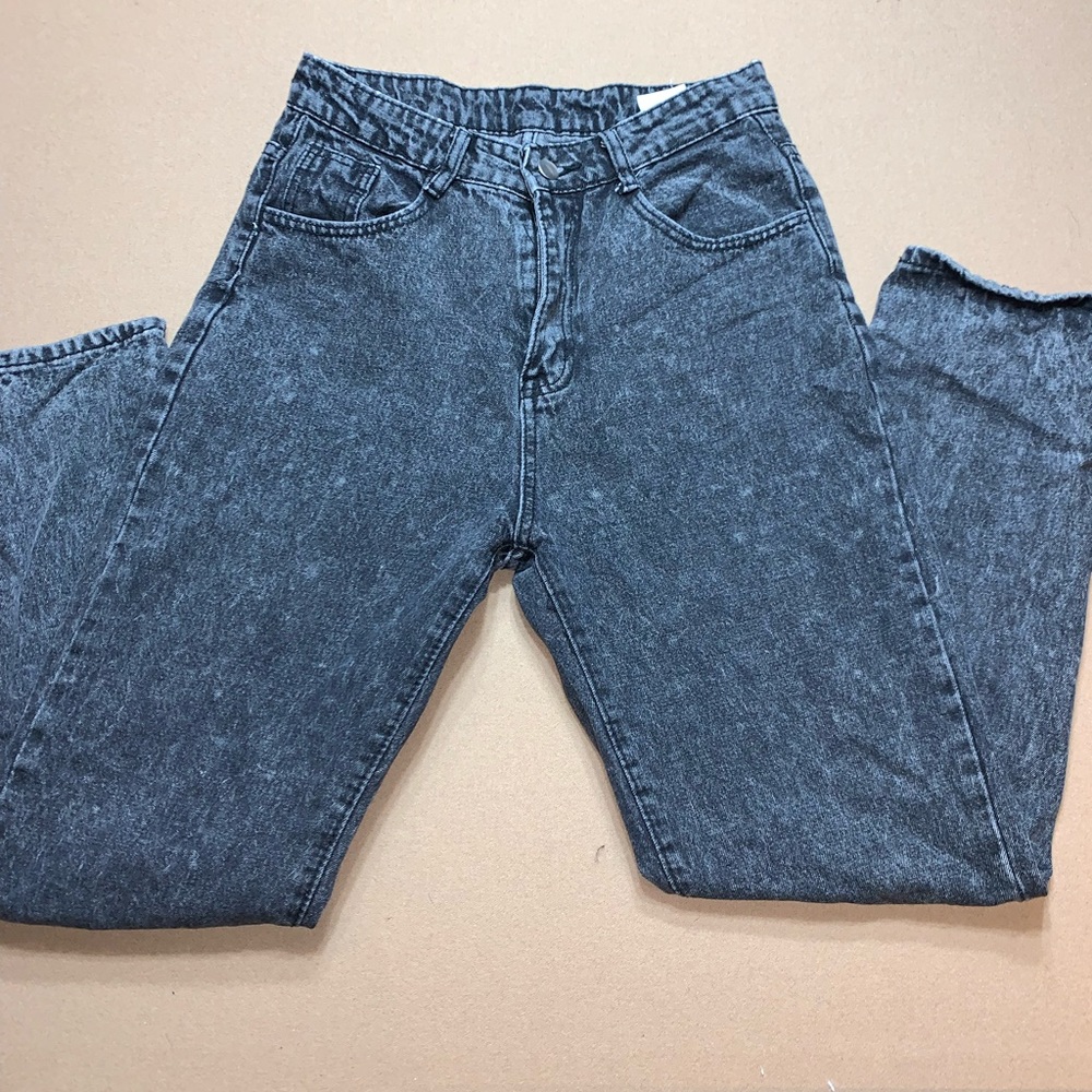 Black High waisted Acid wash jeans